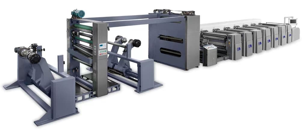 Petal type flexo pre-print baskı — bağımsız baskı üniteleri